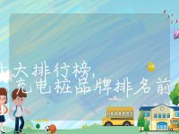 充电桩品牌十大排行榜, 充电桩品牌排名前十